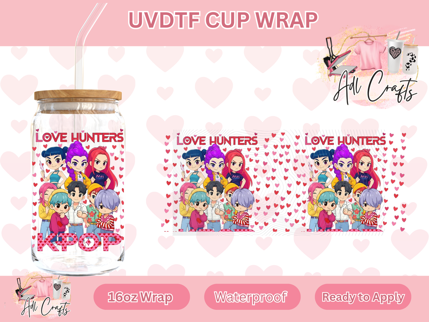 K-pop Hunters Hearts UVDTF WRAPS Valentines