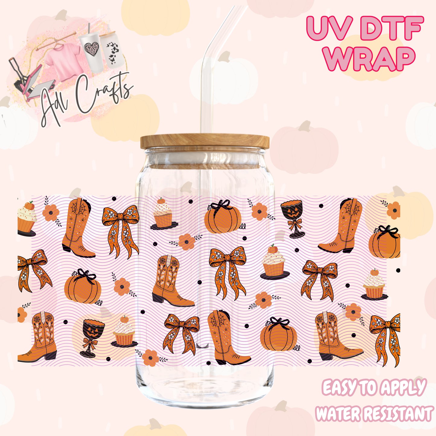 Boots coquette Fall/Thanksgiving Cup wrap
