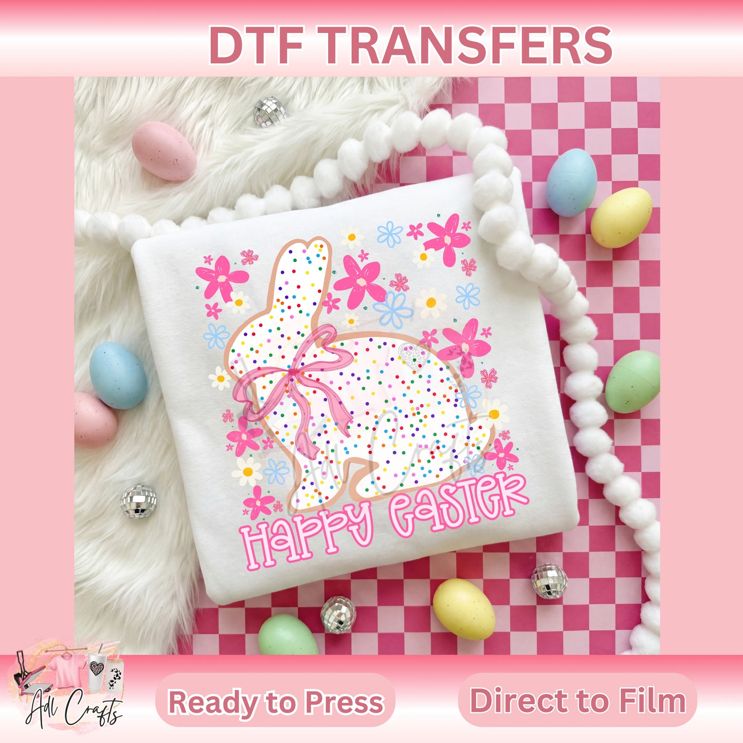 Cookie Bunny Easter DTF Transfer