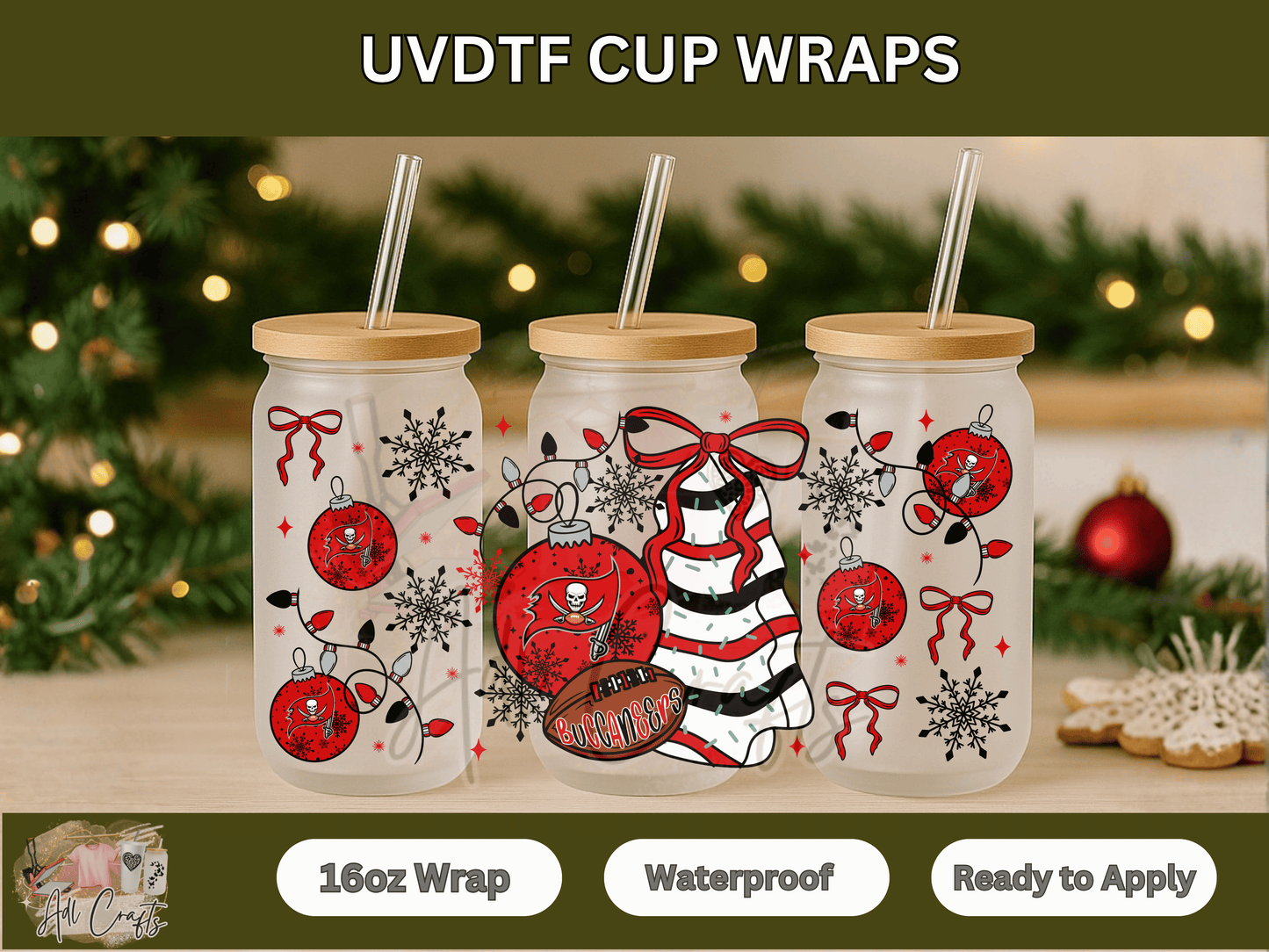 UVDTF WRAPS Christmas NFL Tampa Bay