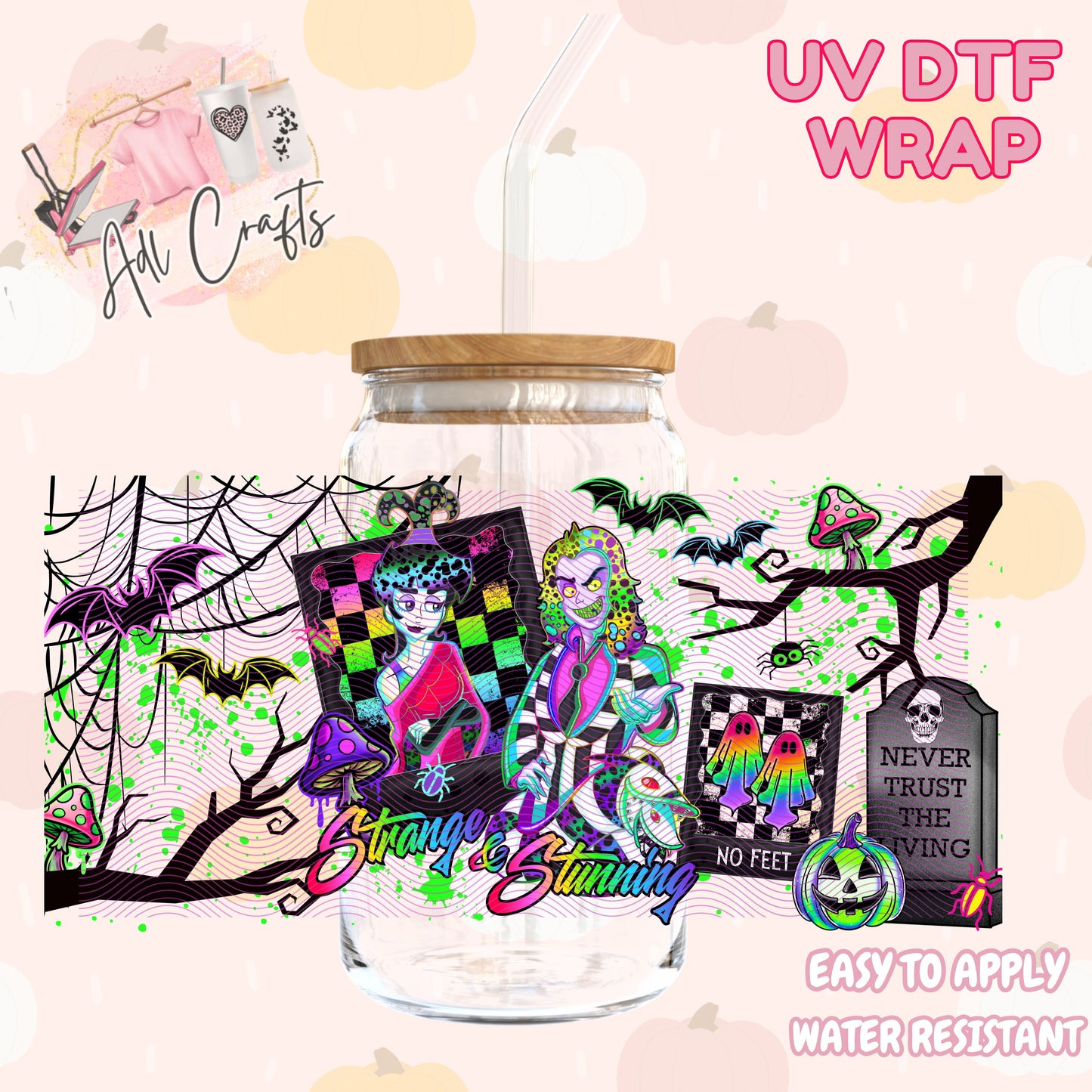 Neon duo Halloween Cup wrap
