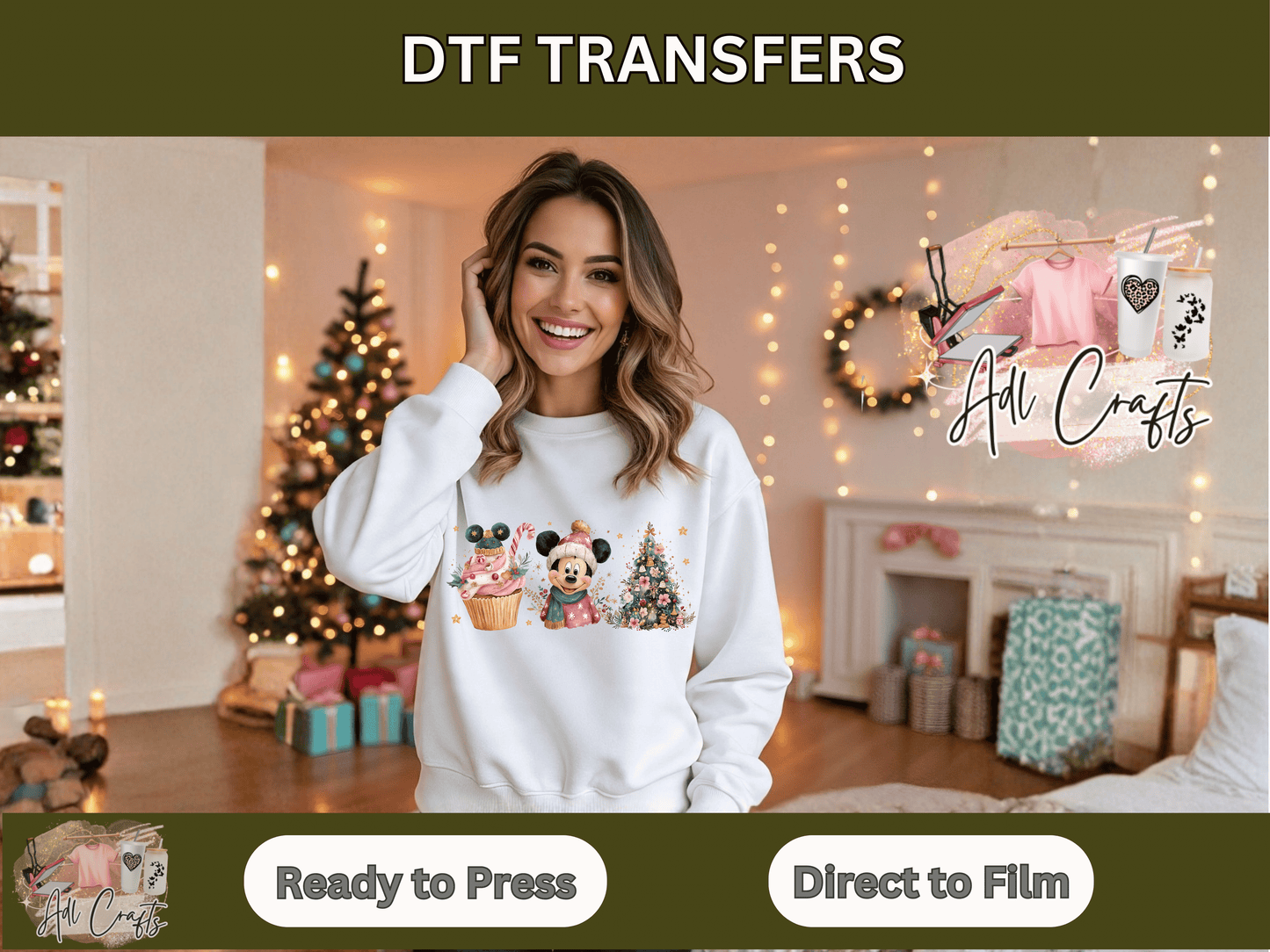 Mouse Magic Christmas DTF Transfer