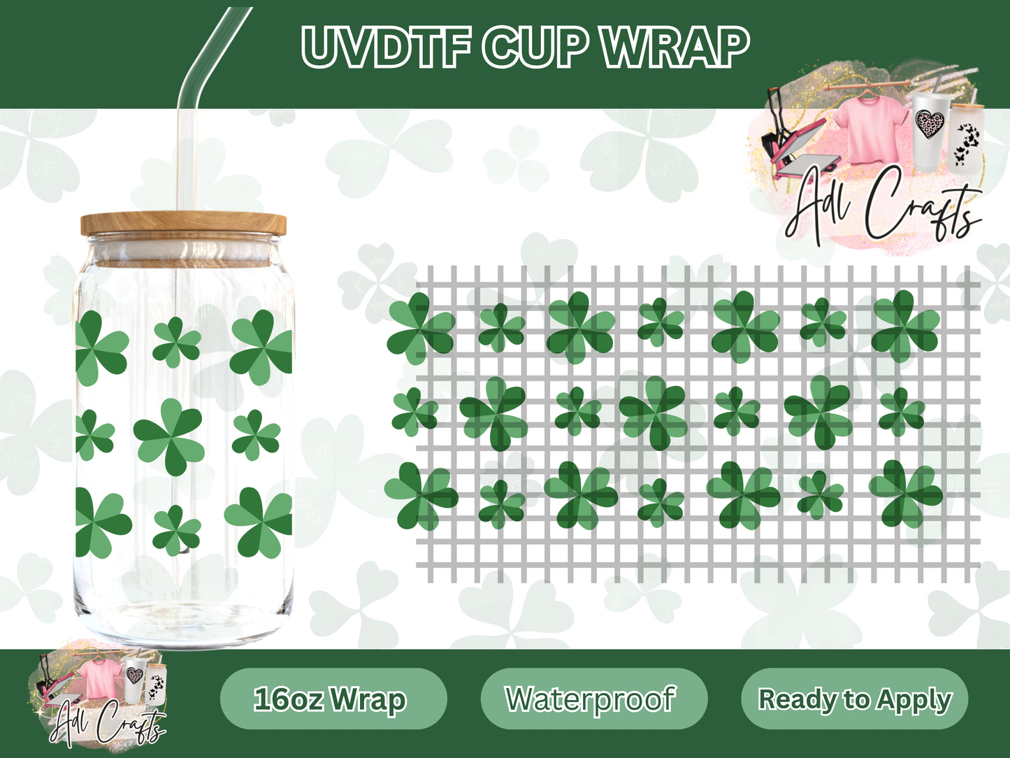 Clovers St. Patrick’s UVDTF WRAPS
