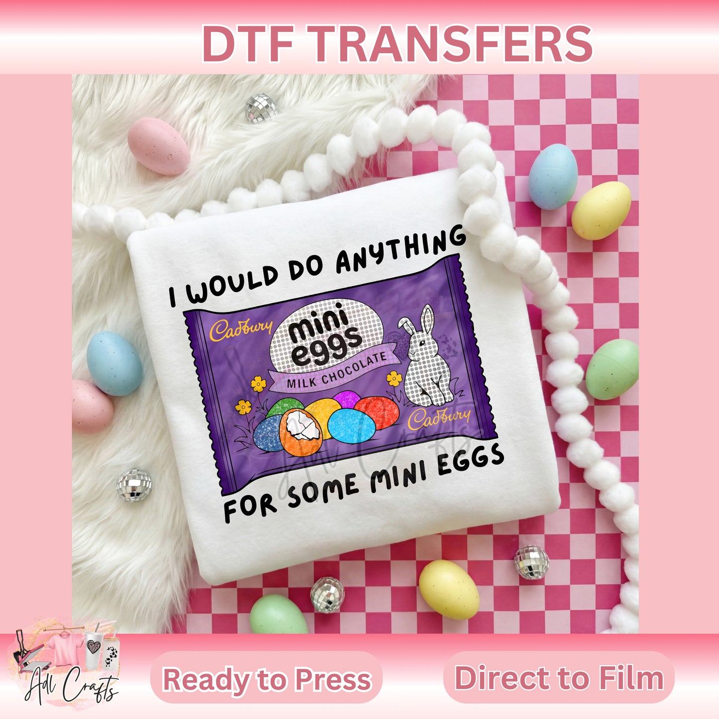 Mini eggs Easter DTF Transfer