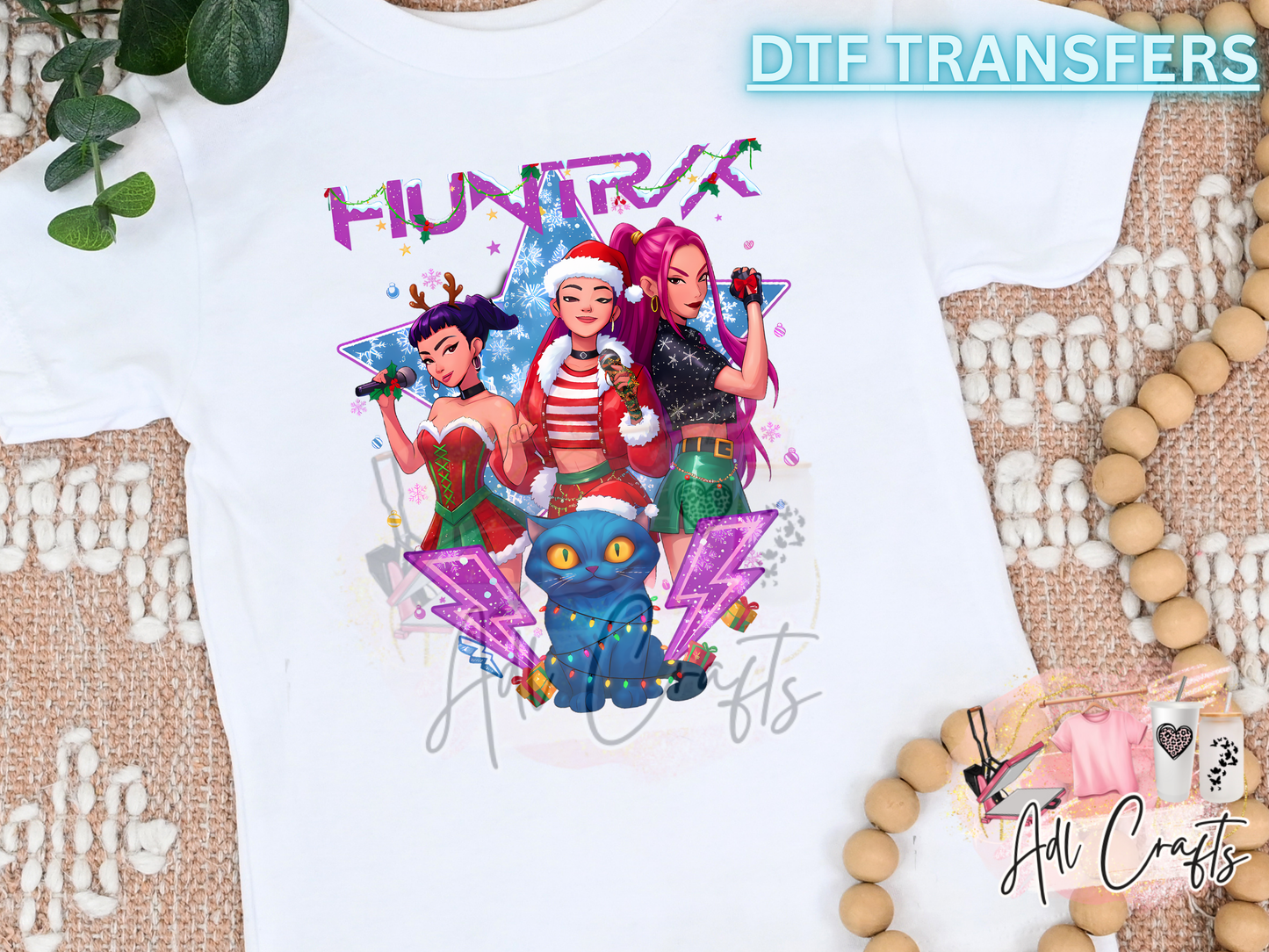 K-pop Xmas Huntrix Christmas DTF Transfer