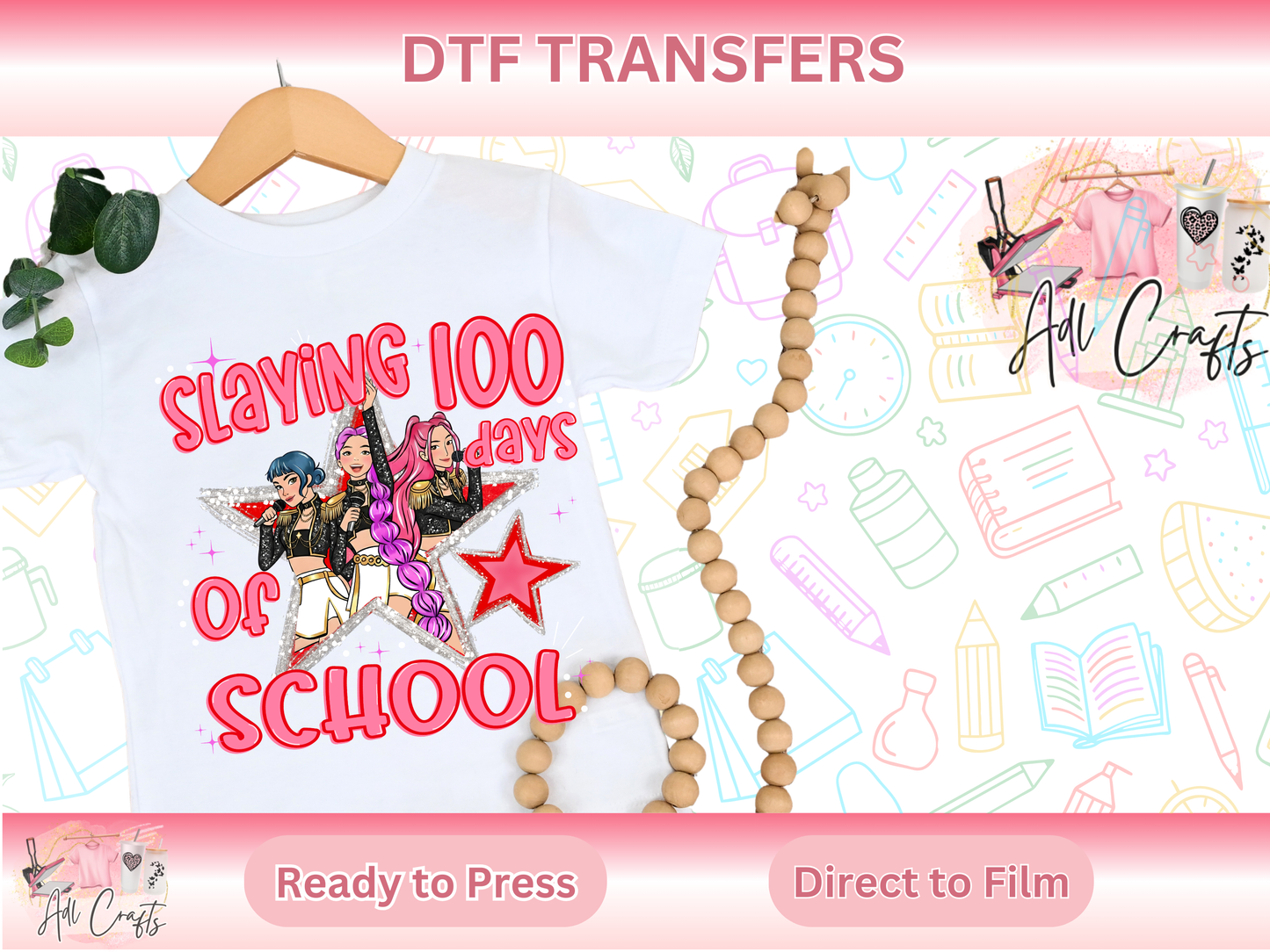 K-pop 100 Days Huntrxx DTF Transfer