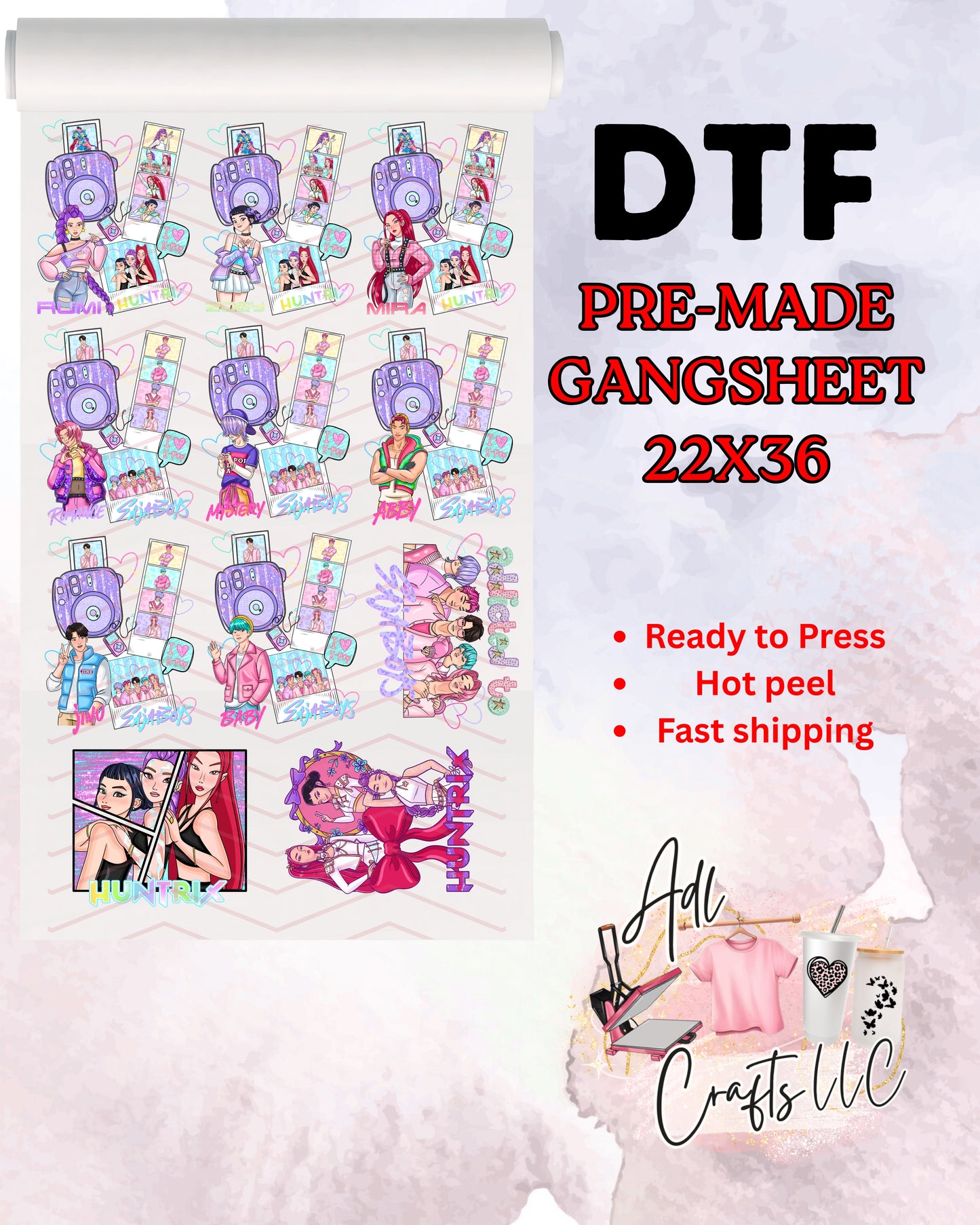 K-pop Pre-Made Gangsheet