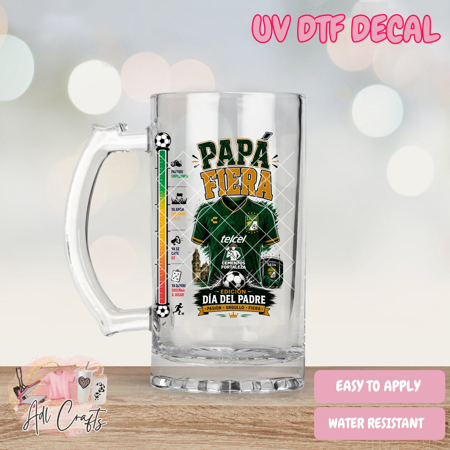 Papa fiera Father's Day Uv Dtf Decal