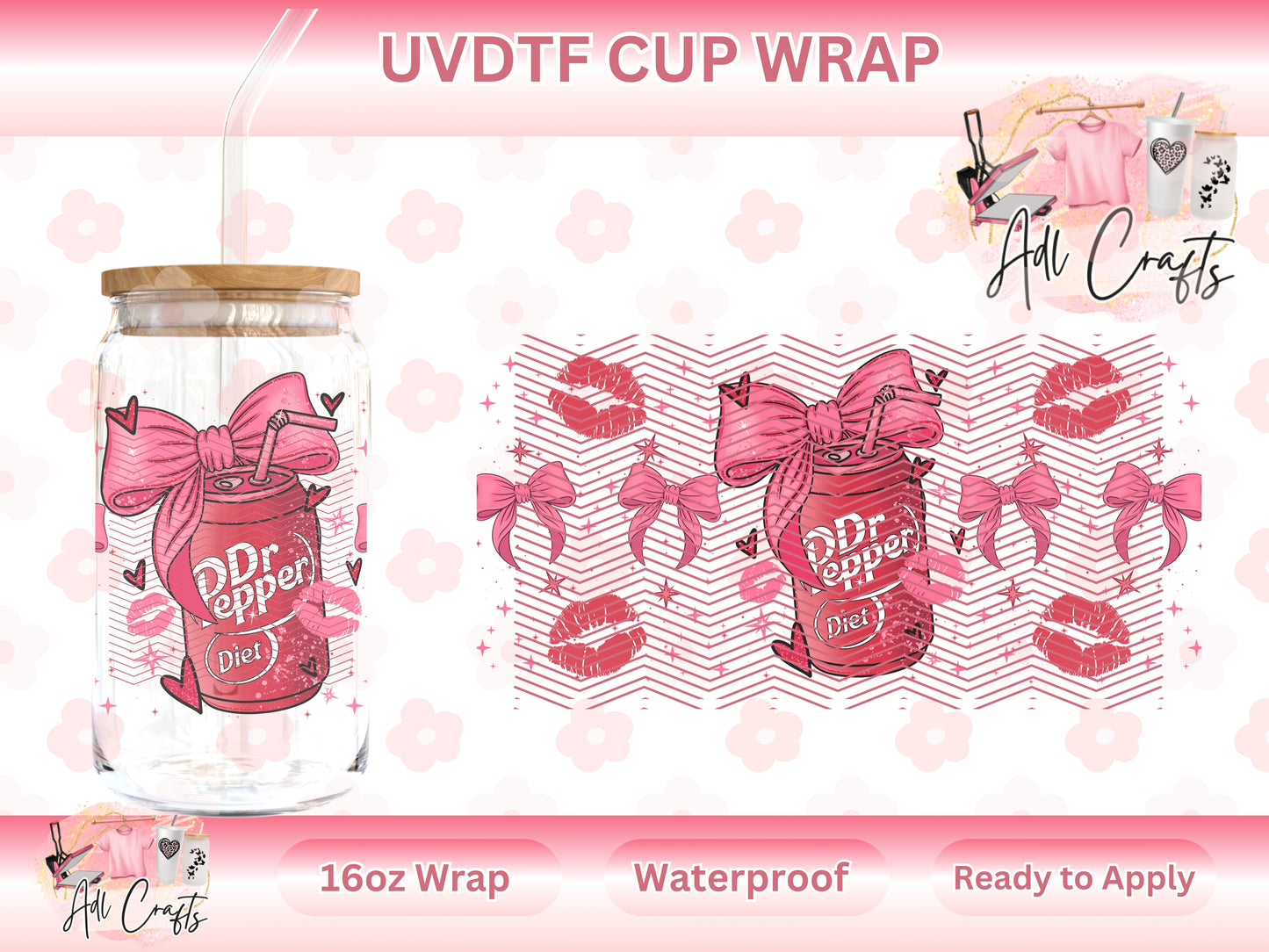 Coquette Soda Cherry Diet Drink UVDTF WRAPS