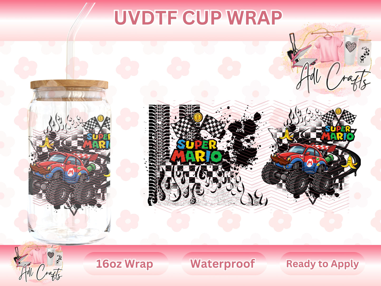 Truck Mario Red UVDTF WRAPS