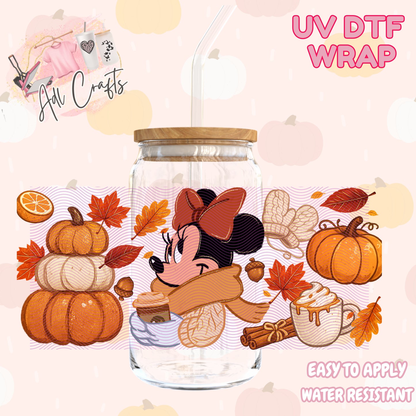 mouse coquette Fall/Thanksgiving Cup wrap