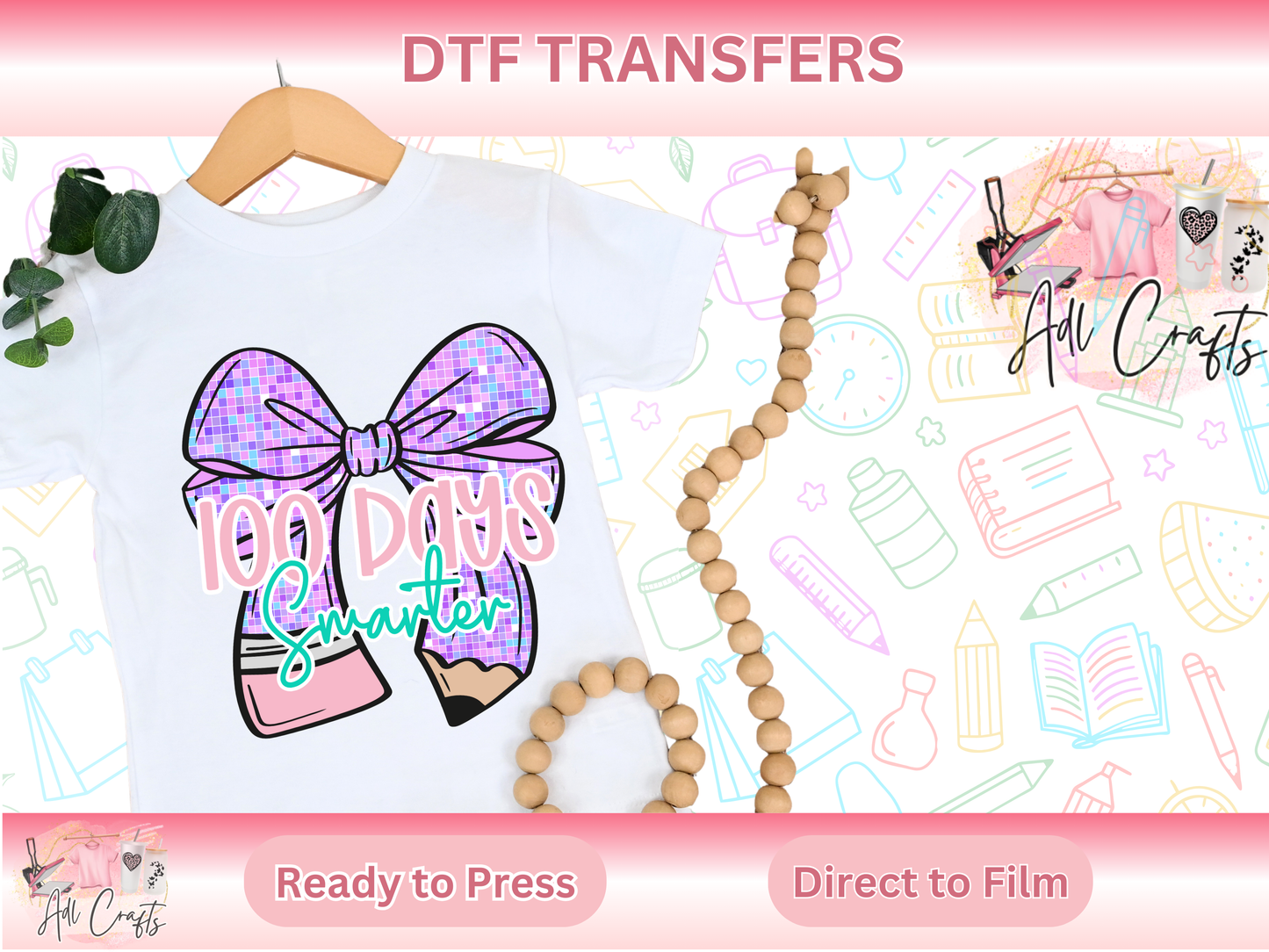 Purple Coquette Bow 100 Smarter DTF Transfer