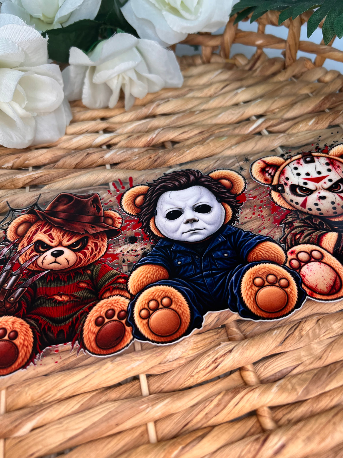 Killer teddy Halloween Cup wrap