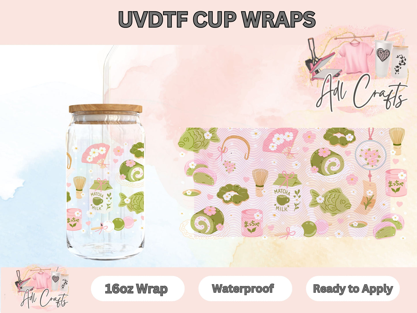 Matcha Milk UVDTF WRAPS