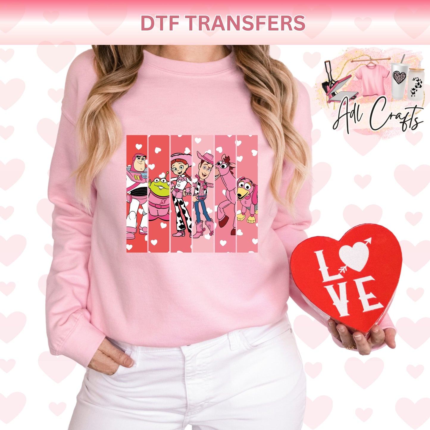 Toy Valentines DTF Transfer