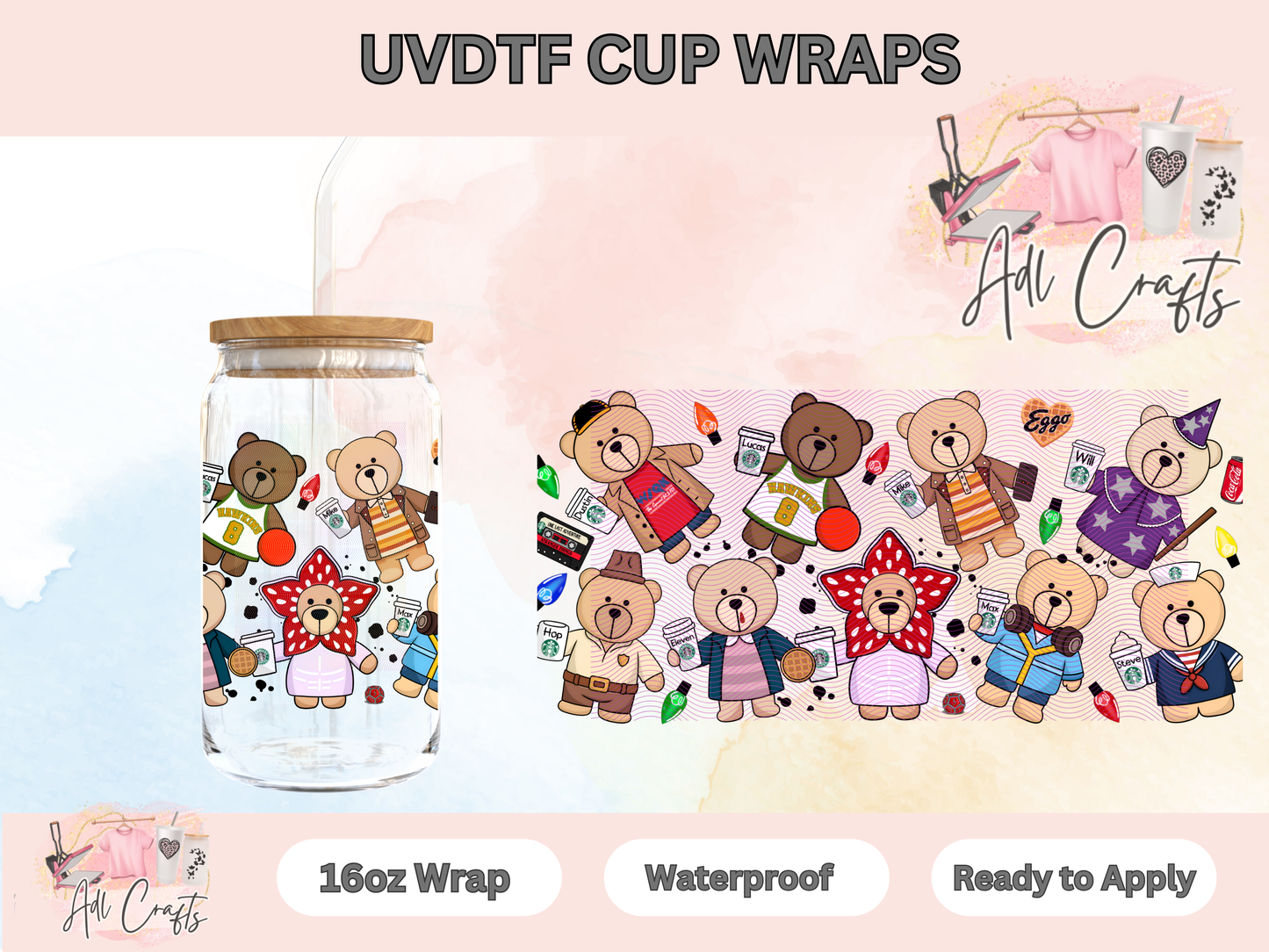 Bears . Stranger UVDTF WRAPS