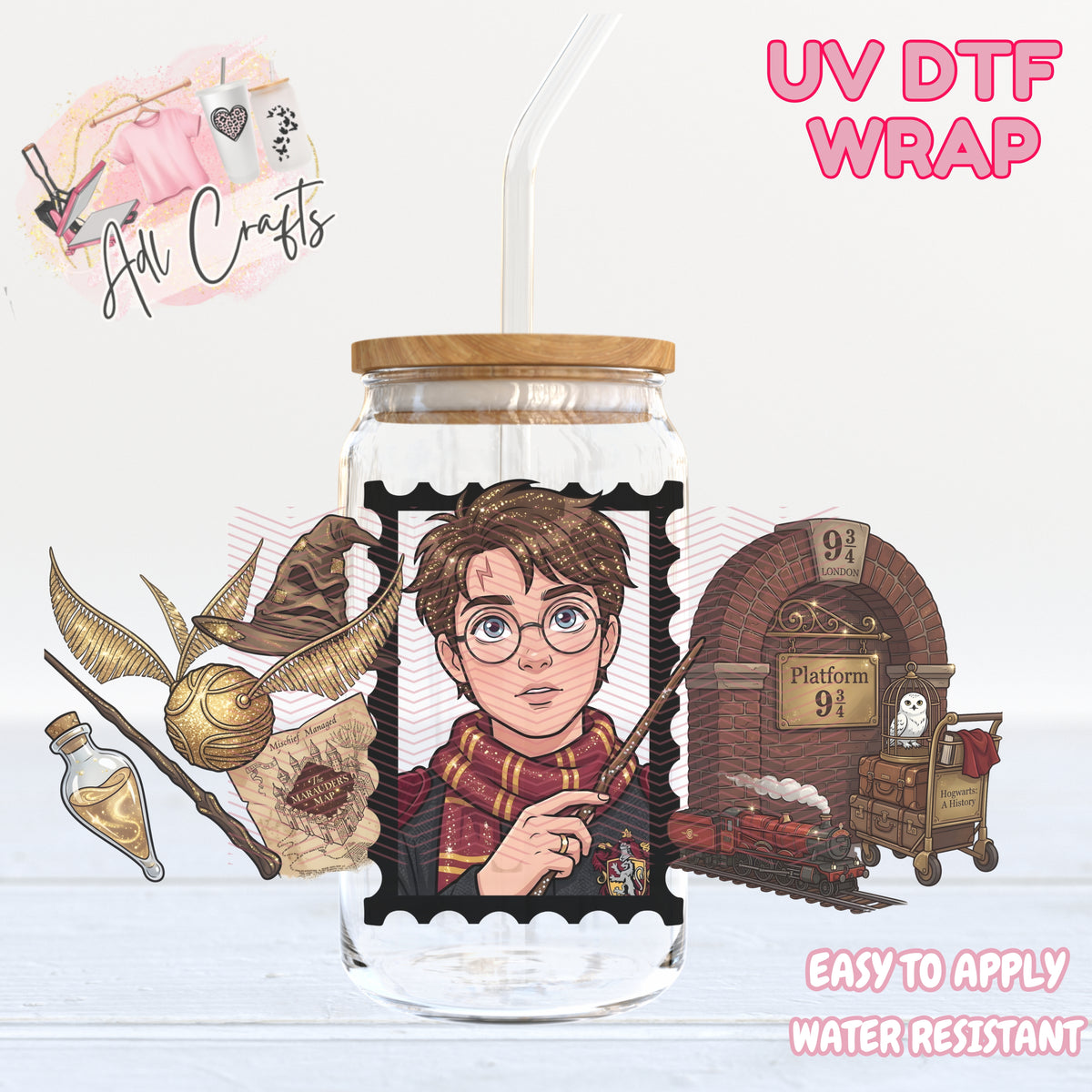 Wizard Men Glasses UVDTF WRAPS