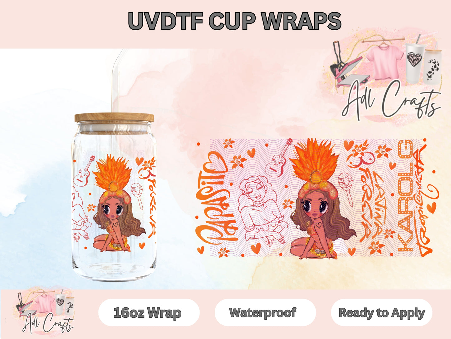 Karol G Tropicoqueta Papasito UVDTF WRAPS