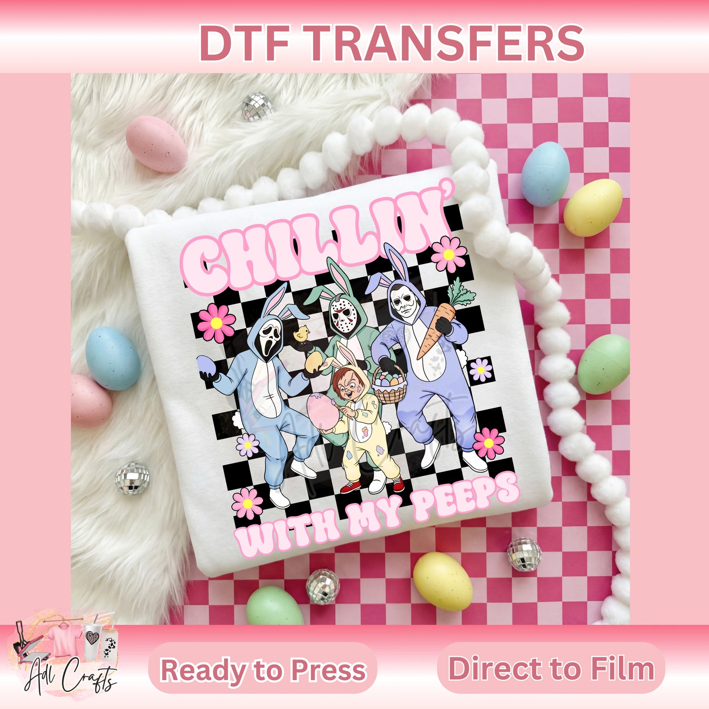 Scary Easter DTF Transfer