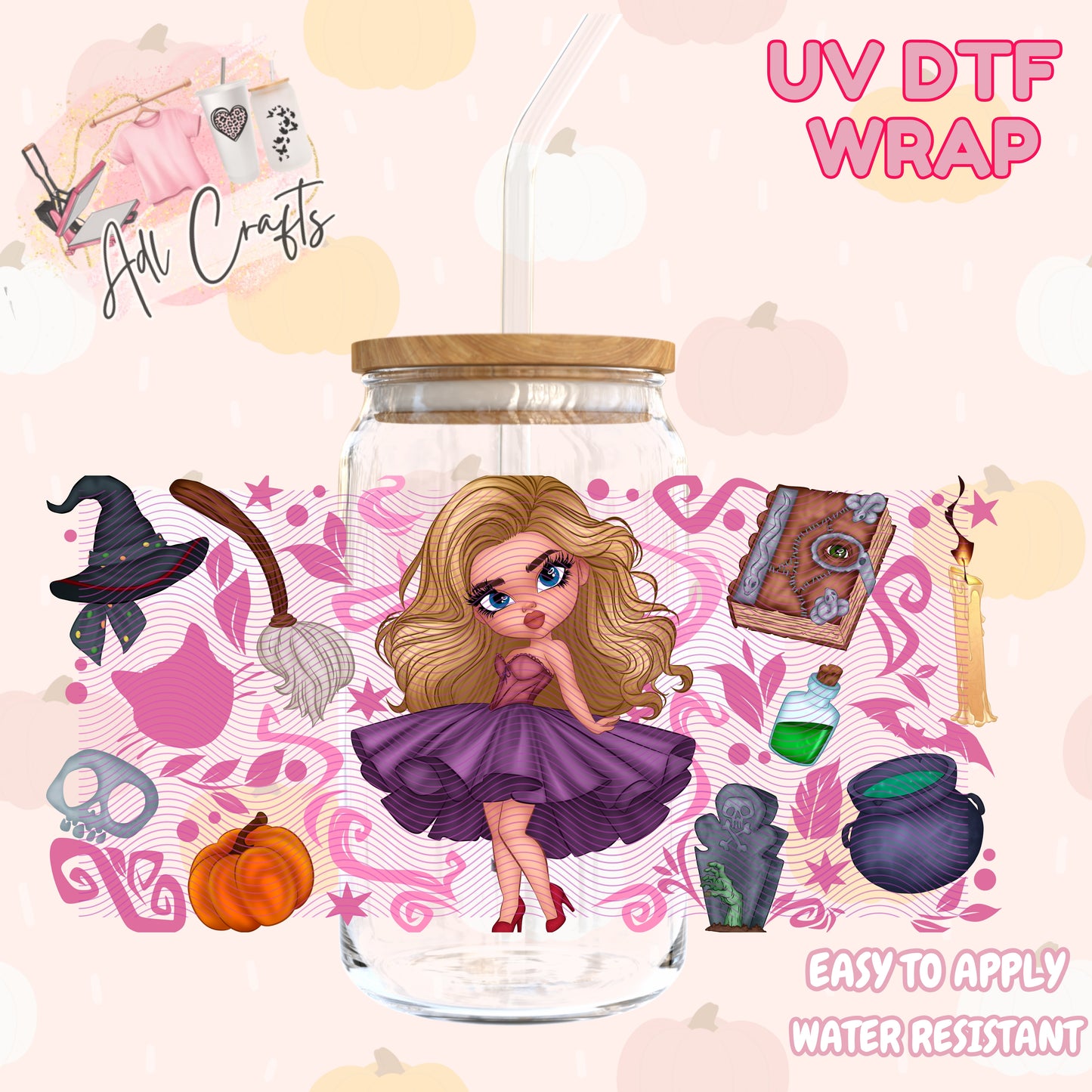 Blond evil step sister Halloween Cup wrap