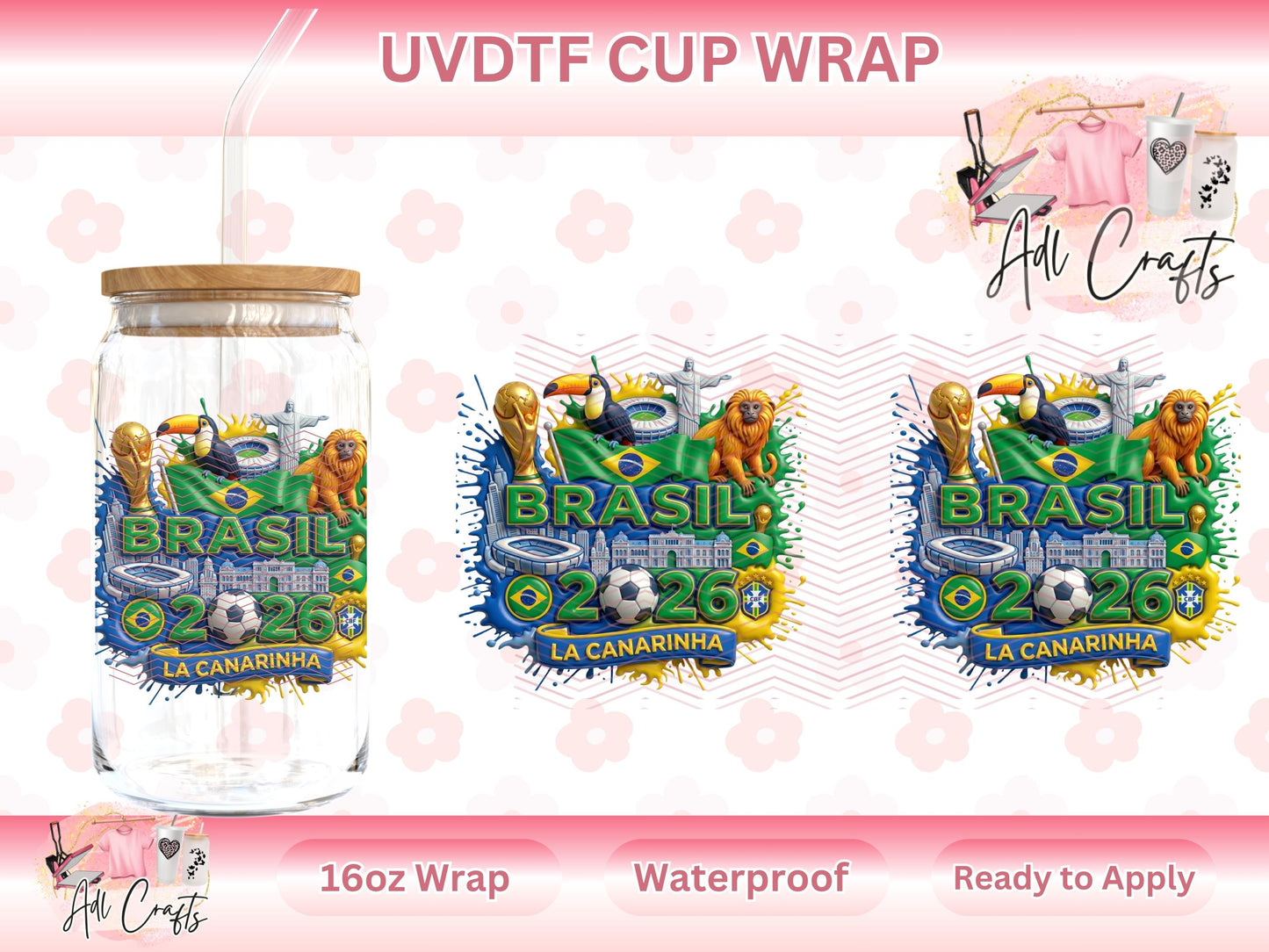 Brasil Mundial World Cup UVDTF WRAPS