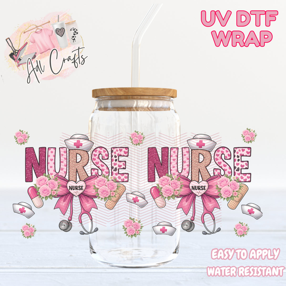 coquette nurse girly UVDTF WRAPS Medical