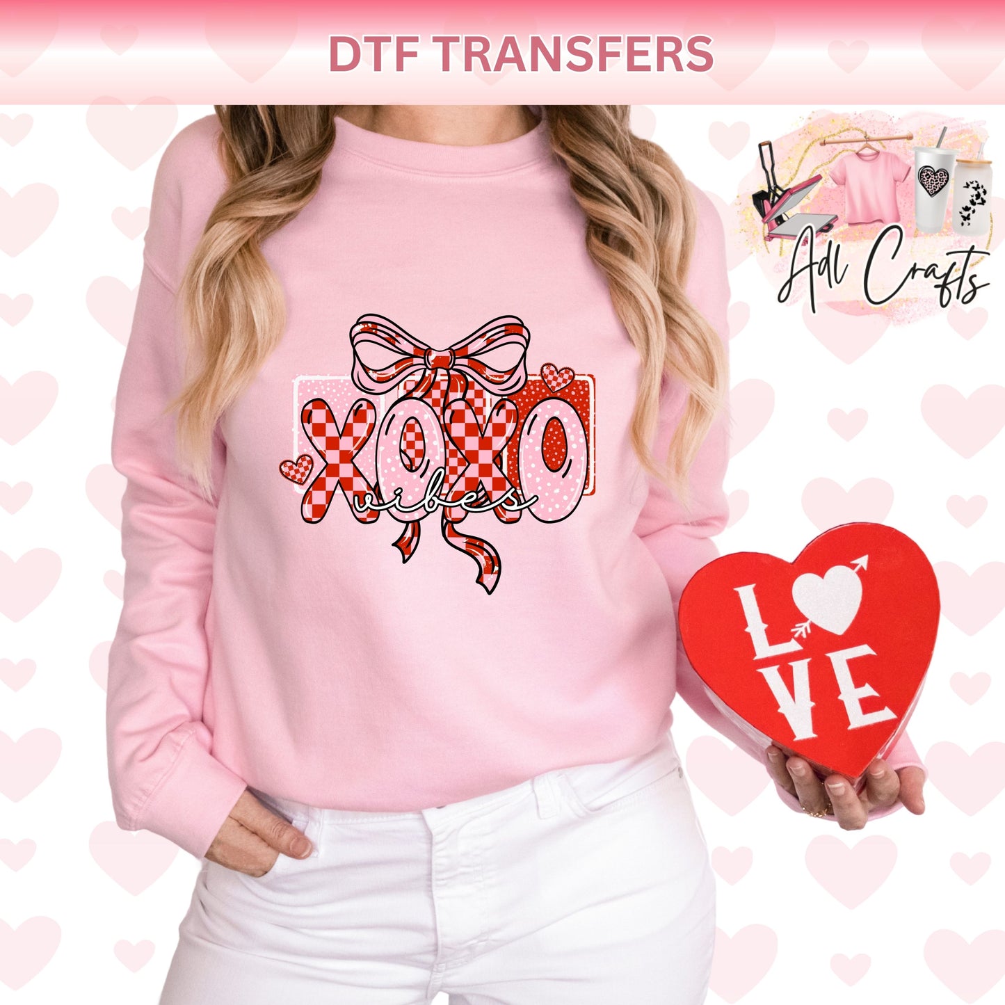 Xoxo retro Valentines DTF Transfer