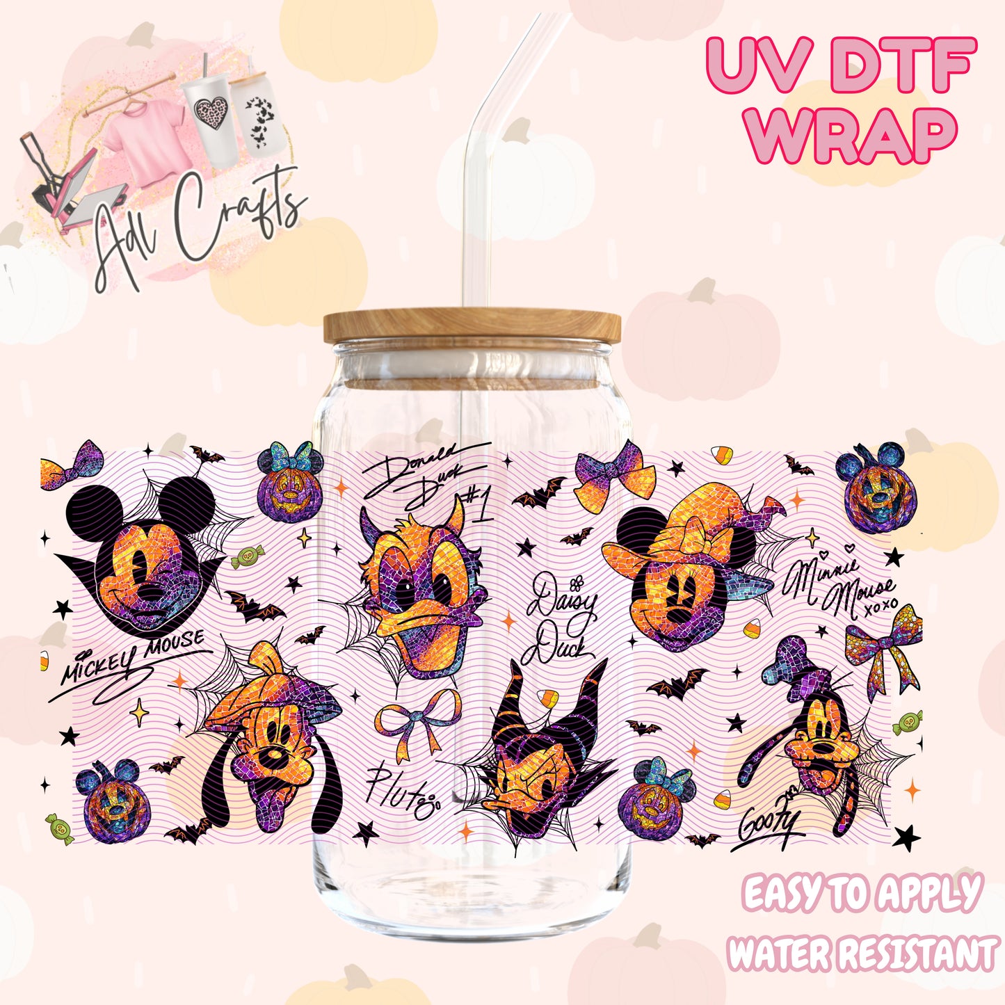 Spooky mouse and friends Halloween Cup wrap