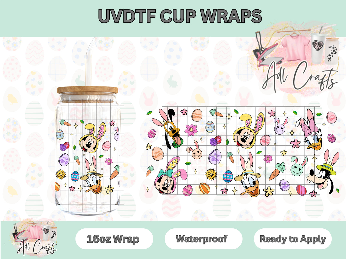 Magic Friends Faces Easter UVDTF Cup Wrap