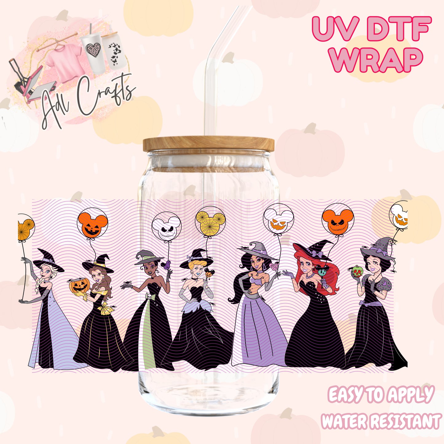 Princess ready for trick or treating Halloween Cup wrap