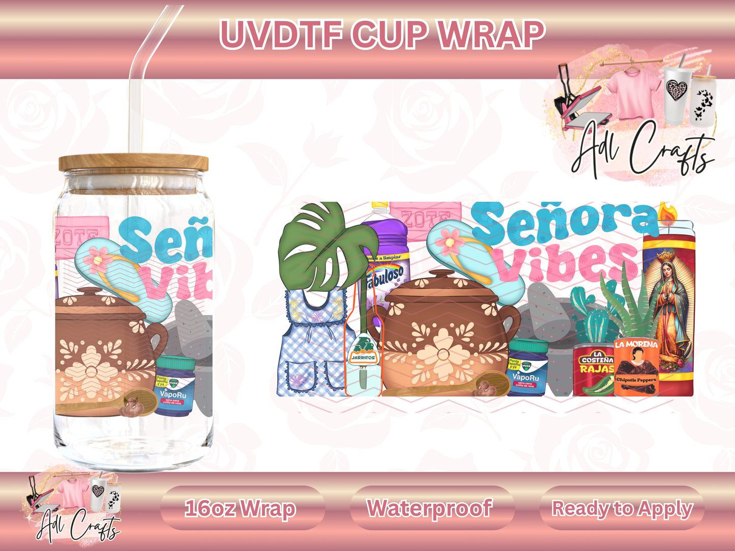 Senora vibes Club Mother's Day UVDTF WRAPS