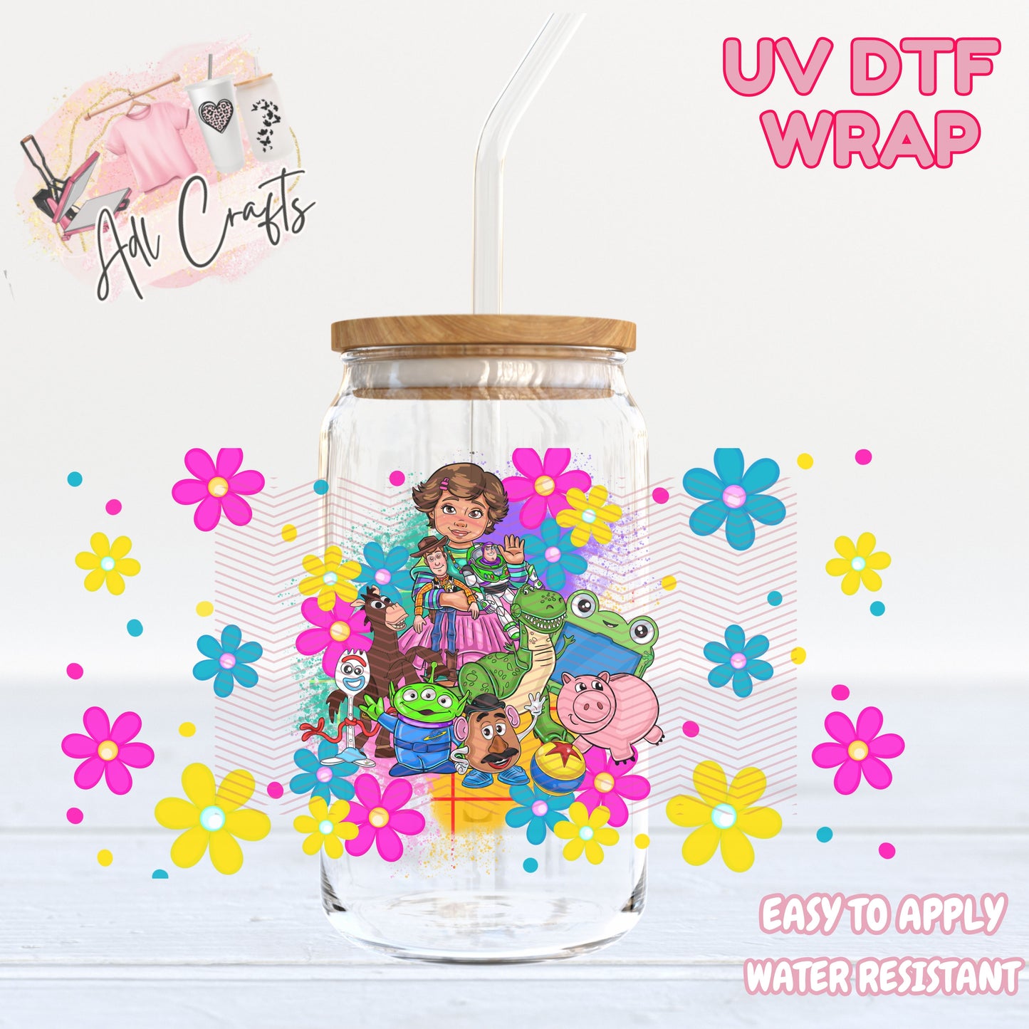 TS5 bonnie flowers UVDTF WRAPS Ready to apply