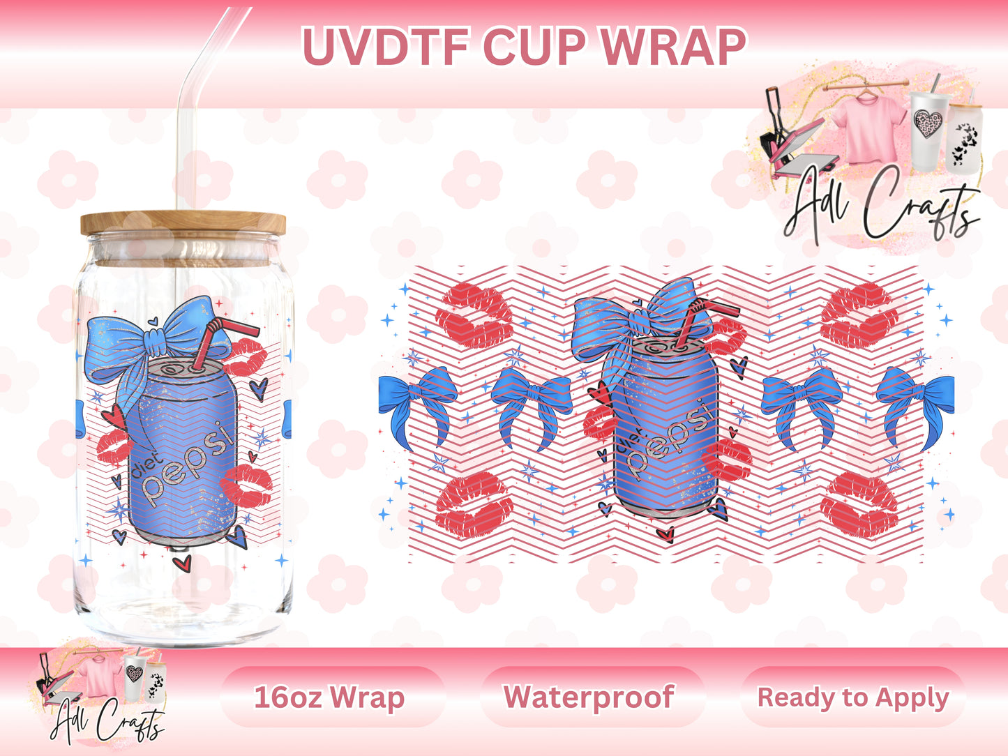 Coquete Soda Blue Drink UVDTF WRAPS