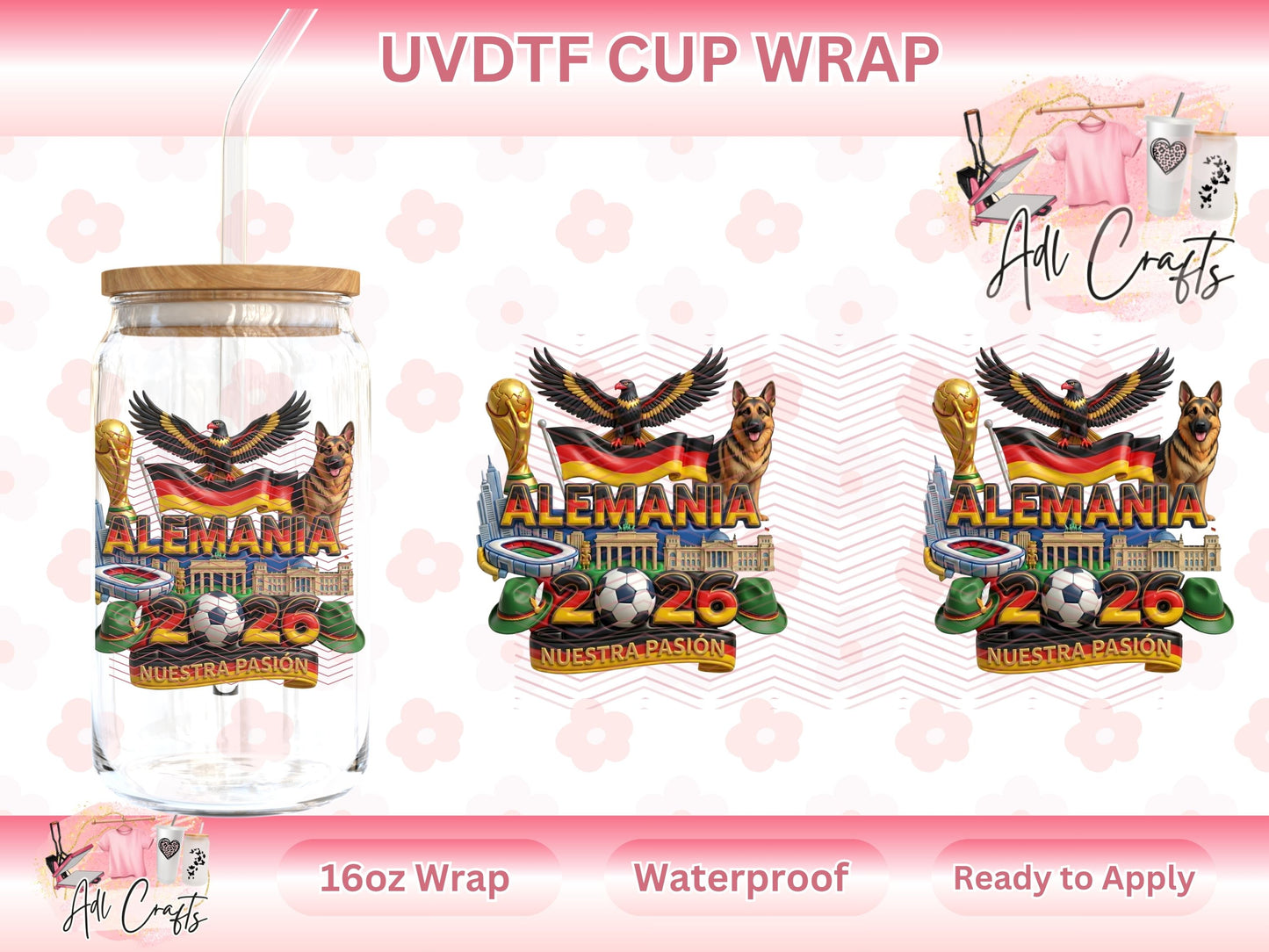 Alemania Mundial World Cup UVDTF WRAPS