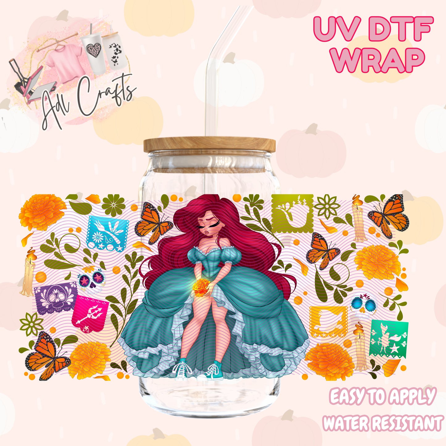 Princess Areal Halloween Cup wrap