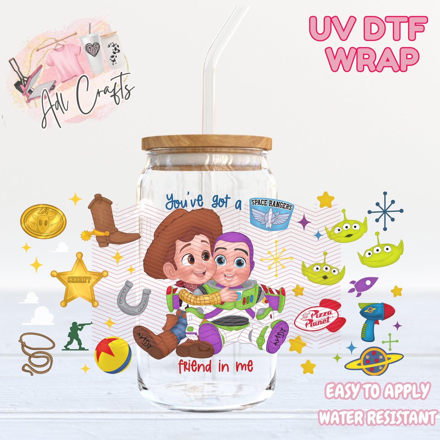 TS5 Woody Buzz UVDTF WRAPS Ready to apply