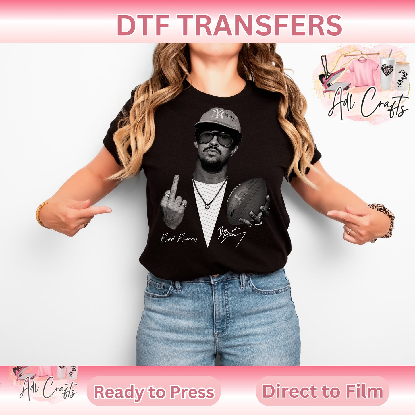 DTF Transfers Benito Black and white
