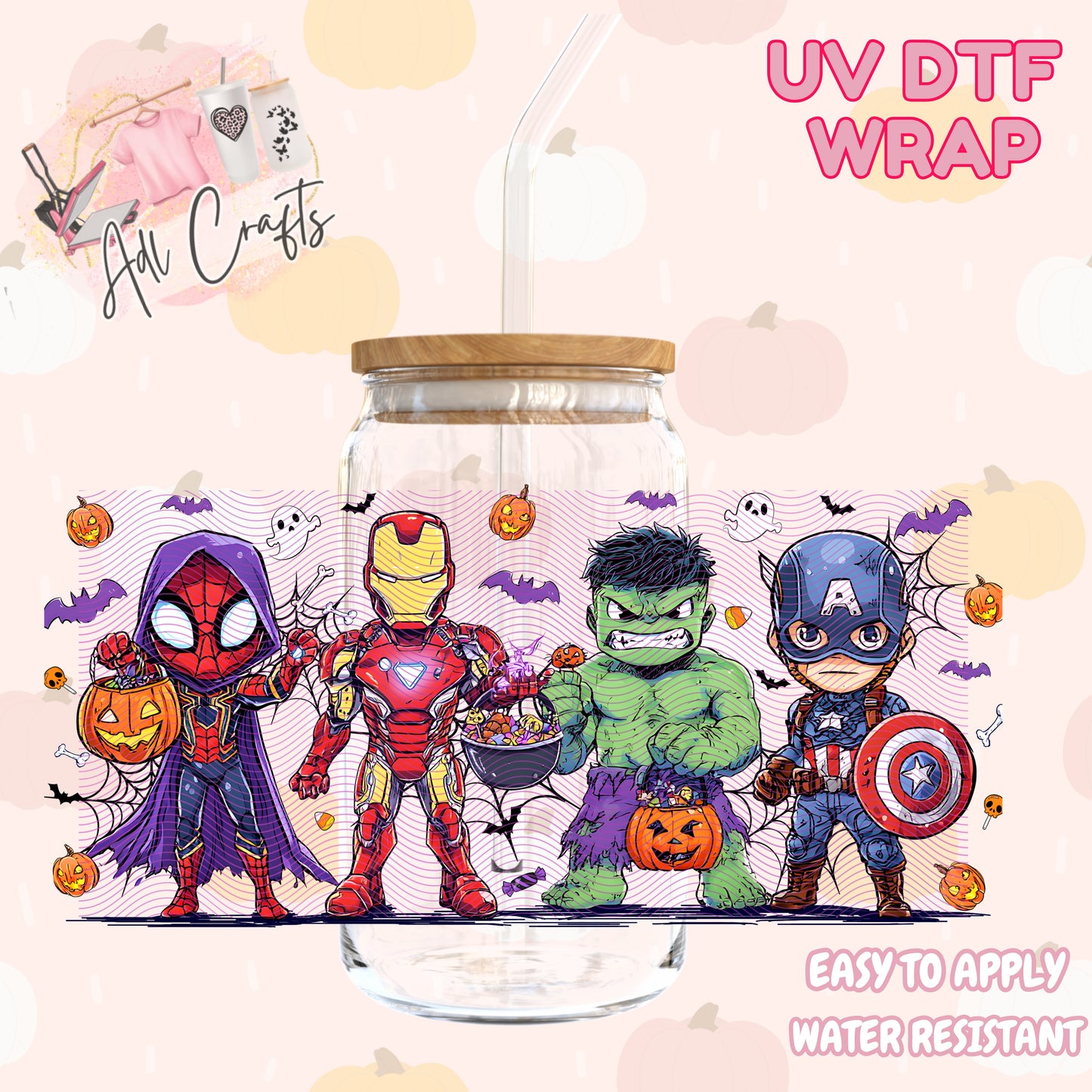 Superhero in the night Halloween Cup wrap