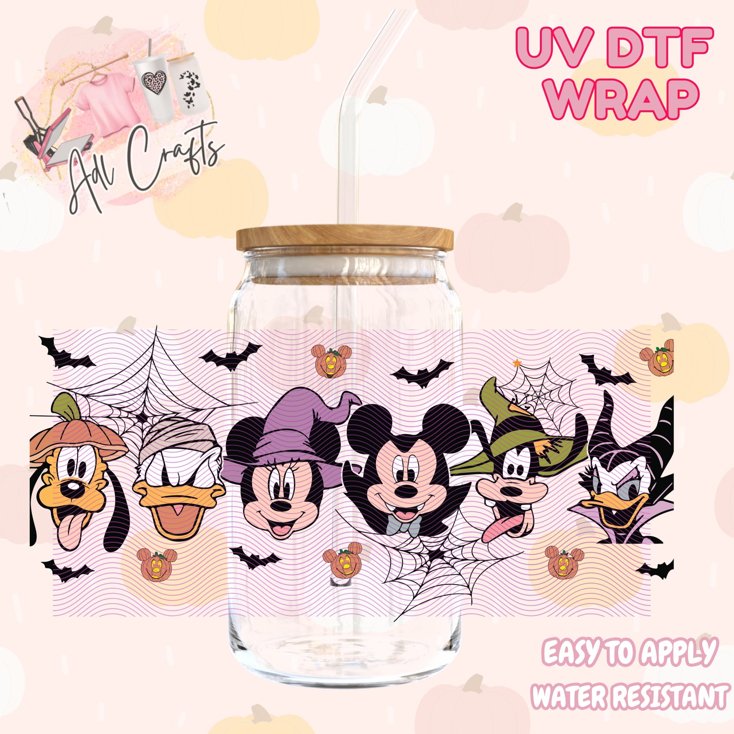 Mouse and friends ready for trick or treating Halloween Cup wrap