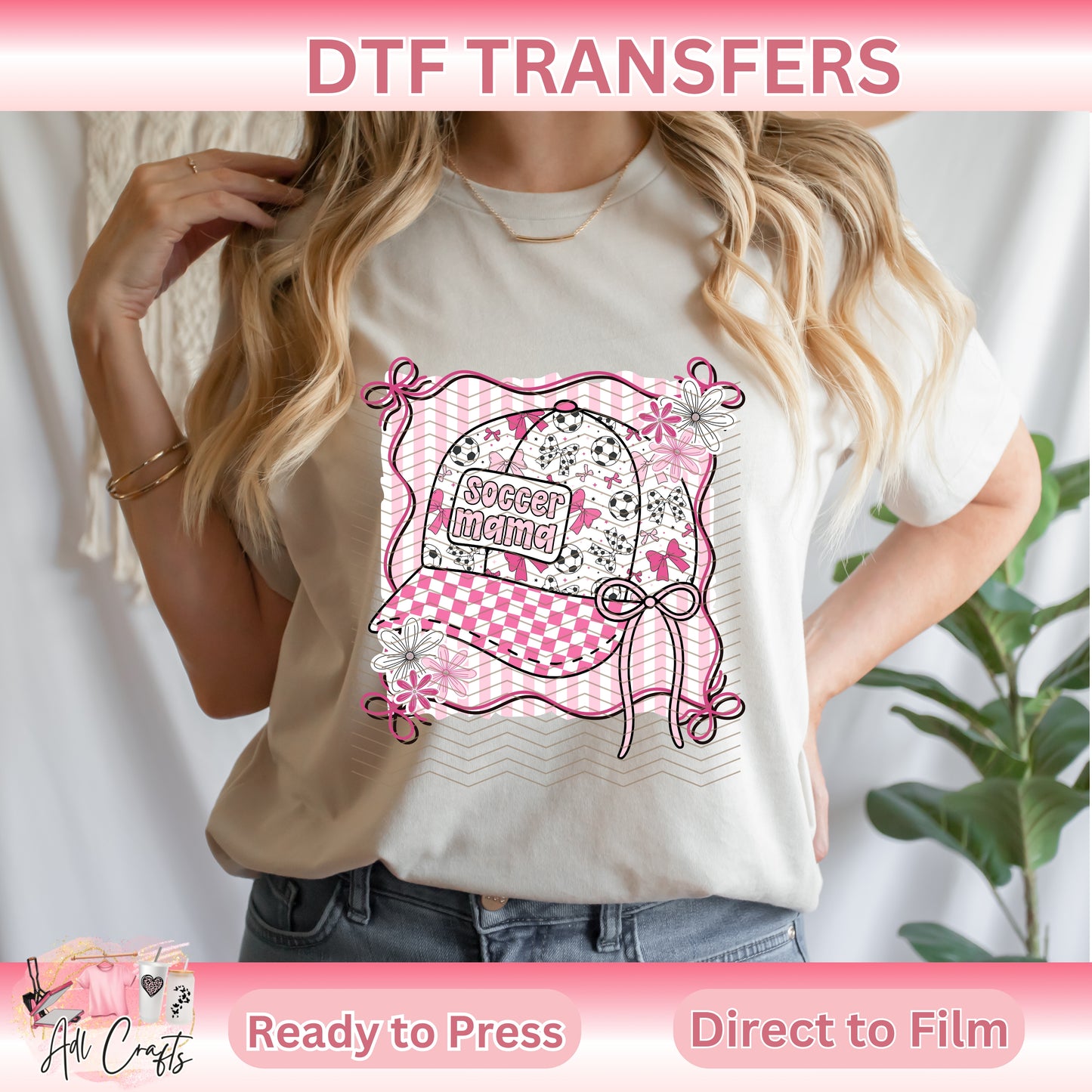 Soccer mama pink SPORTS DTF TRANSFERS