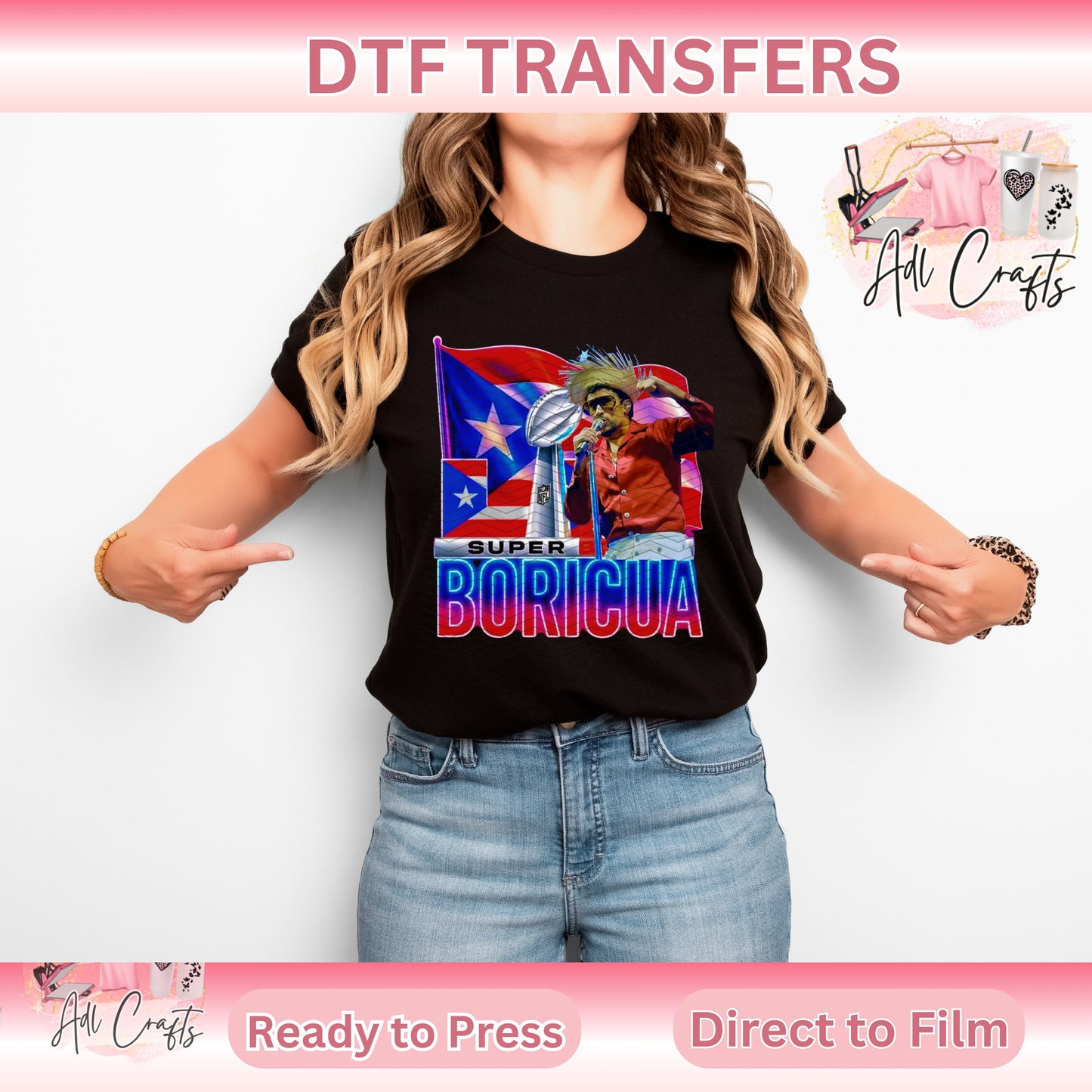 DTF Transfers Super Boricua