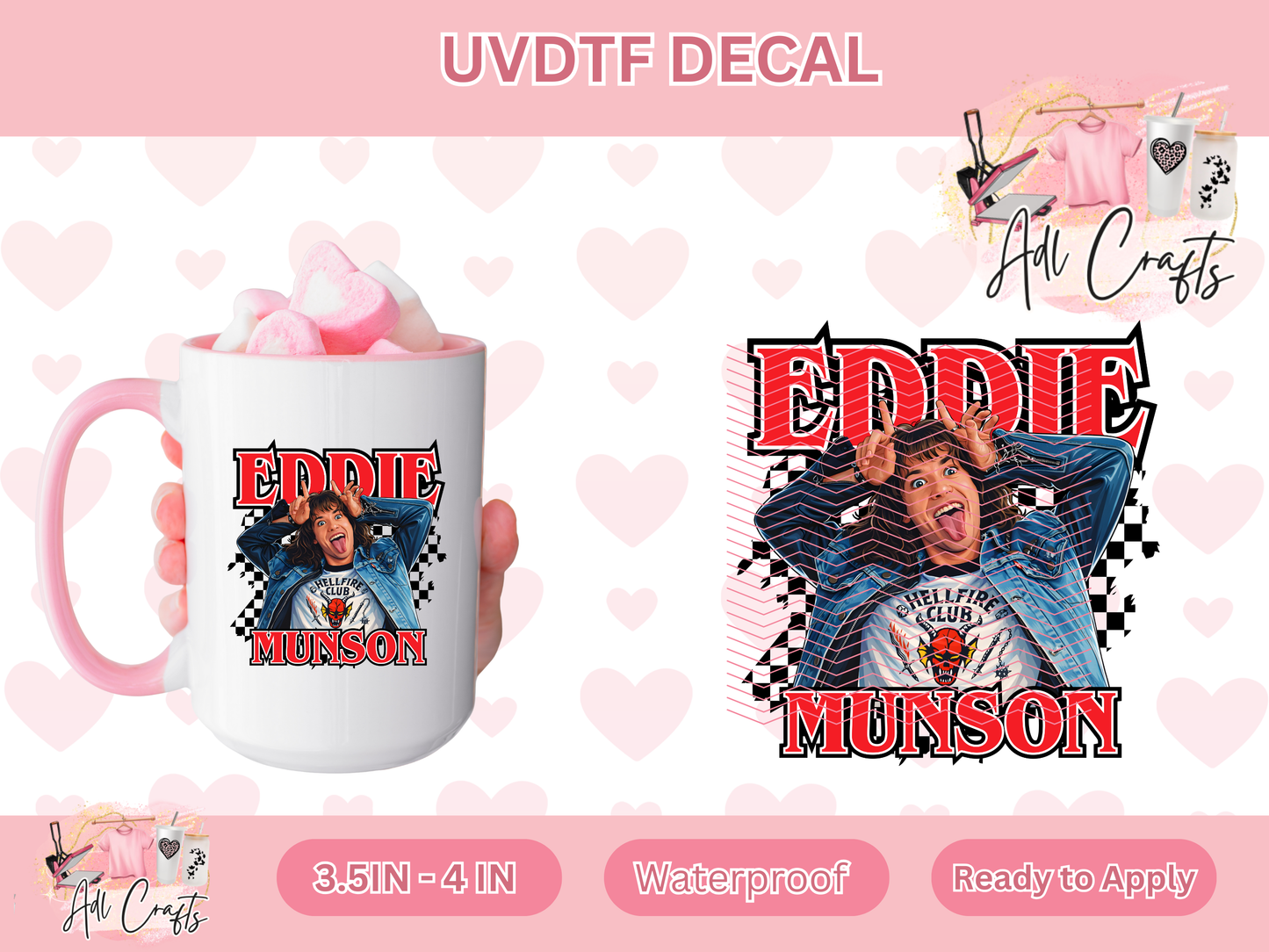 Eddie Strangers Uv Dtf Decal