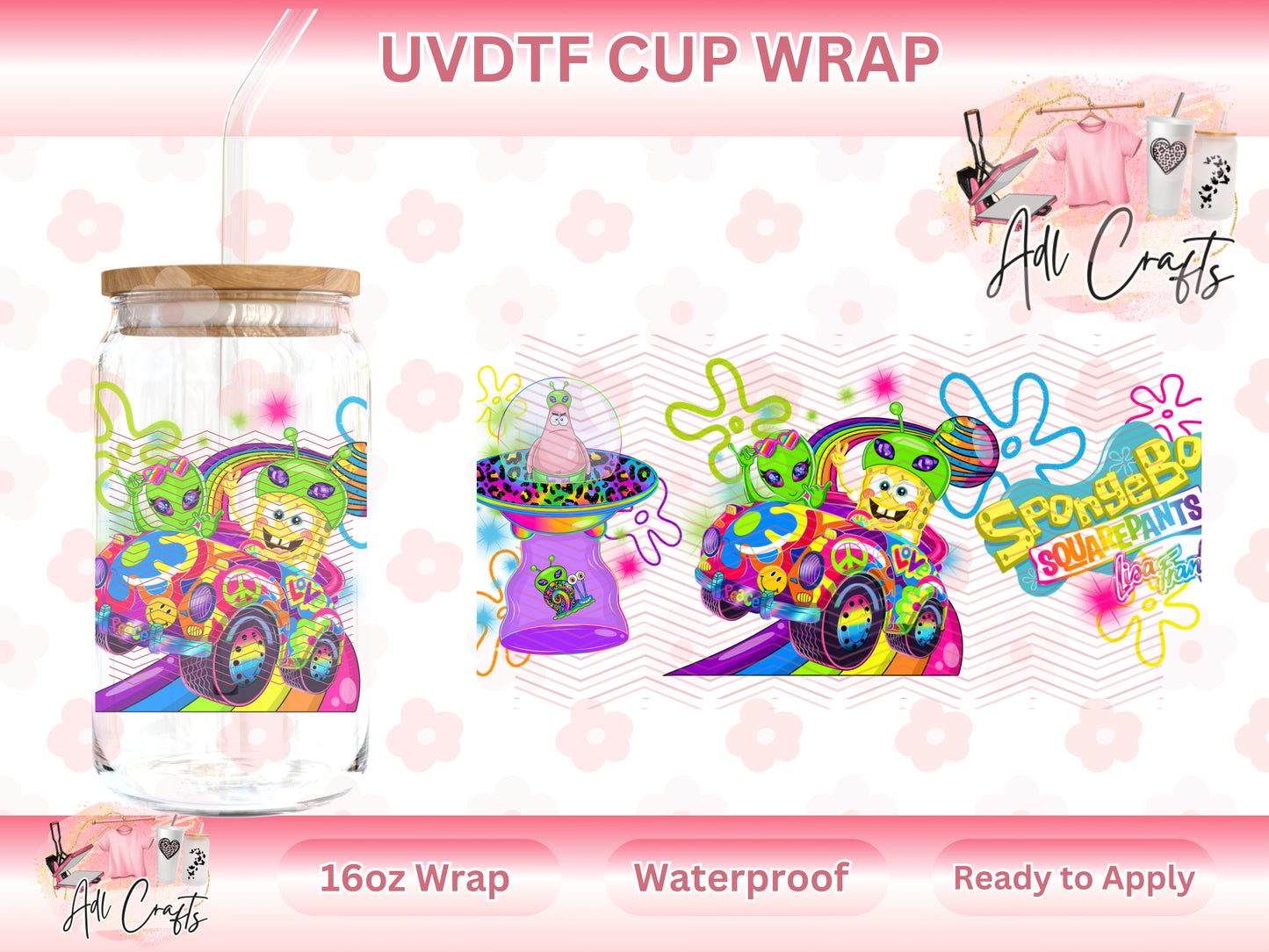Monster Sponge Alien UVDTF WRAPS