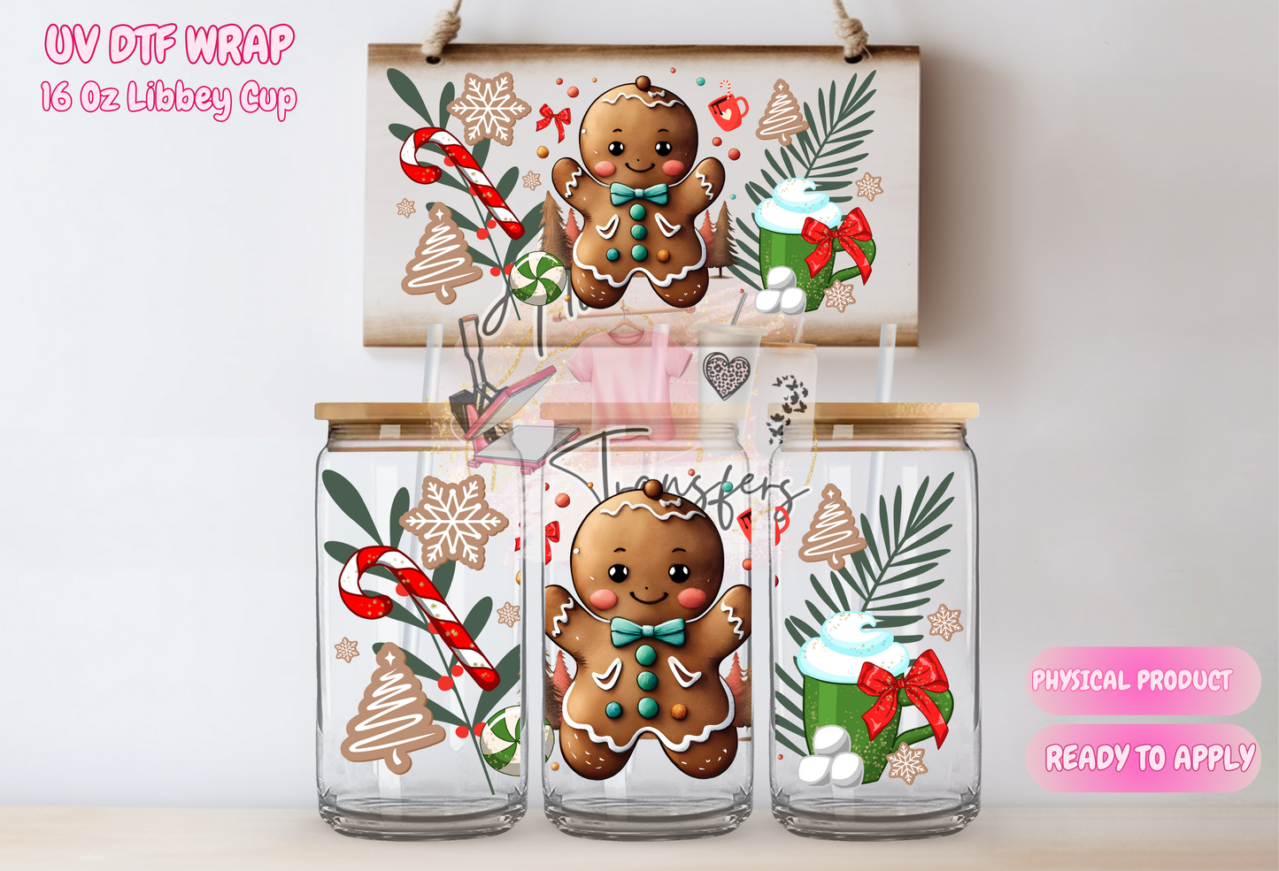 Uv Dtf Christmas cup wrap #11