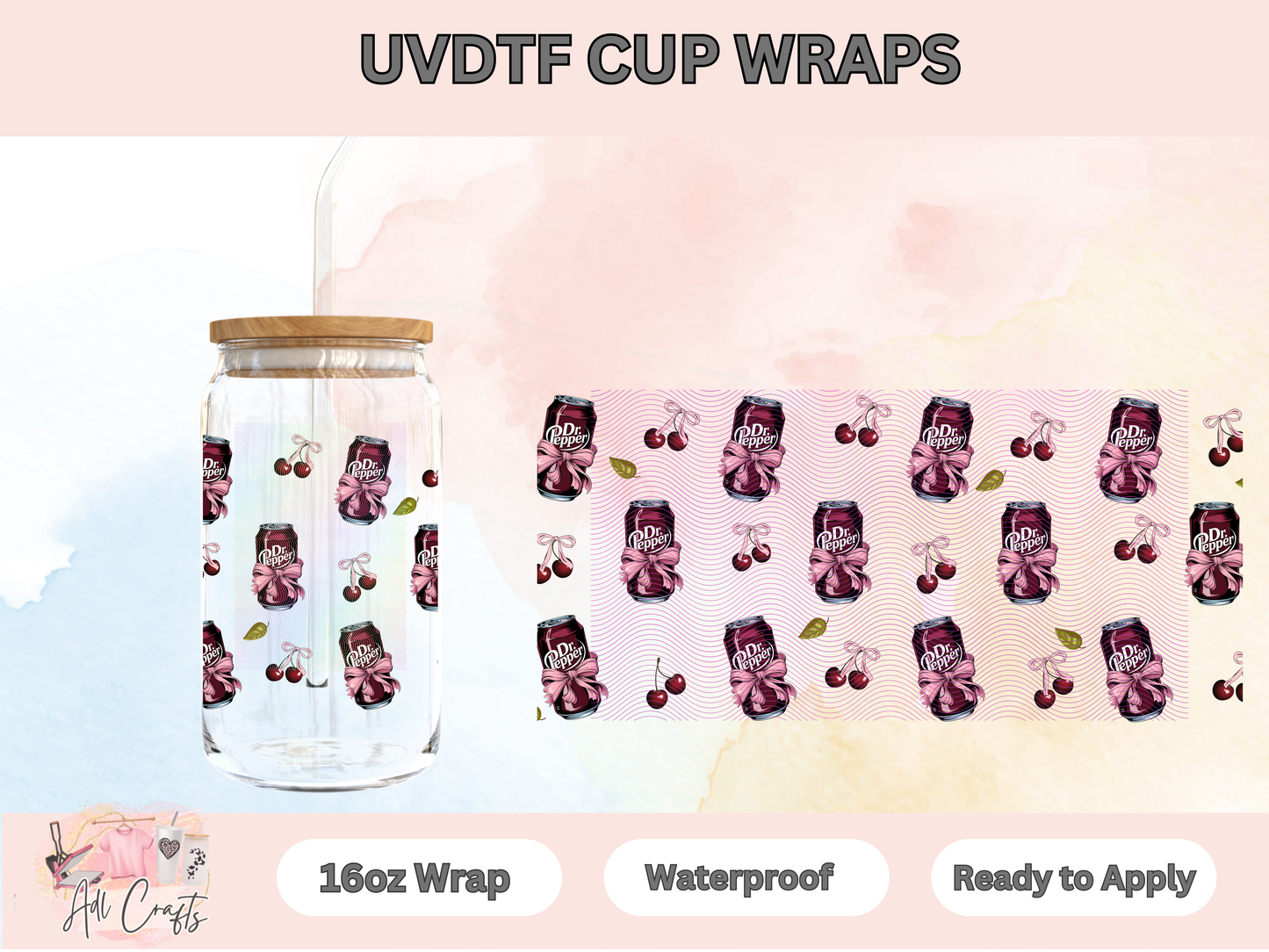 Coquette Cherry Soda Can UVDTF WRAPS