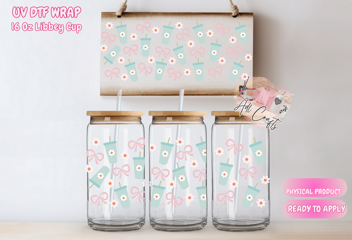 #251 Cute Coquette Flowers UVDTF WRAPS