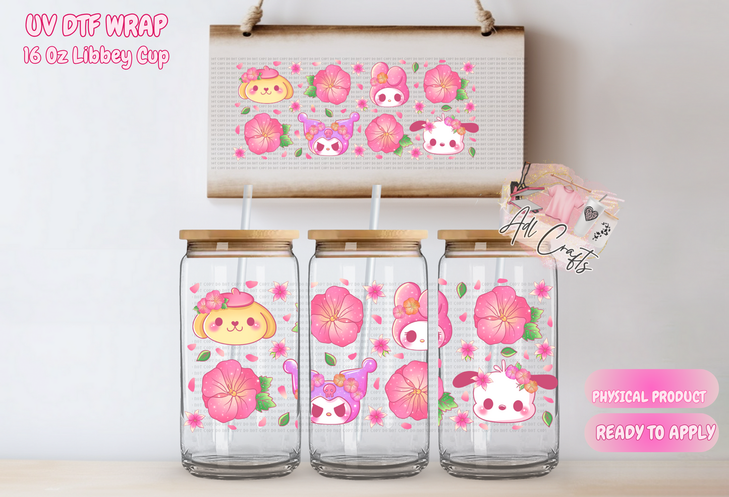 #274 Kawaiin Floral UVDTF WRAPS
