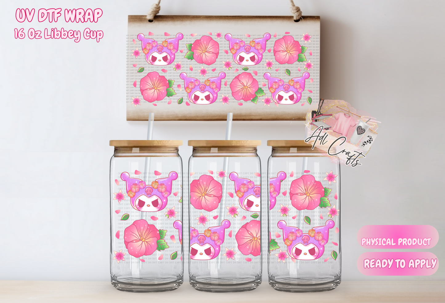 #273 Kawaiin Floral Kuro UVDTF WRAPS (Copy)