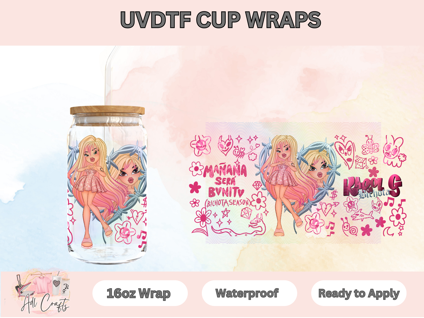 Muñequita Karol G UVDTF WRAPS