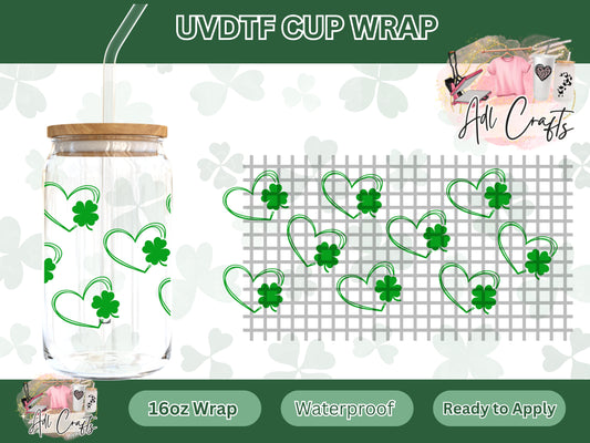 Heart clovers St. Patrick’s UVDTF WRAPS